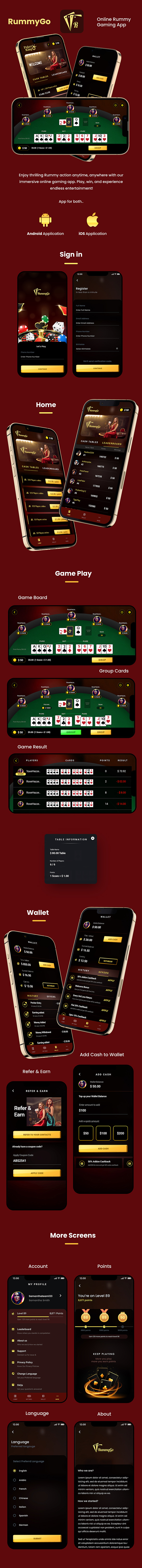 2 App Template | Online Rummy Gaming App | Multiplayer Rummy Card Game App | RummyGo - 5