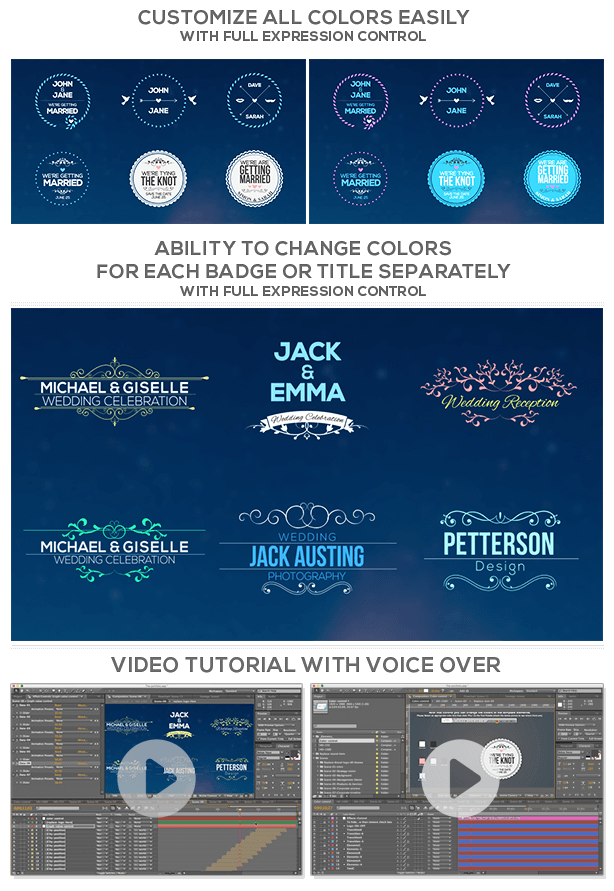 Badges / Title Animations For Wedding And Special Events - 3