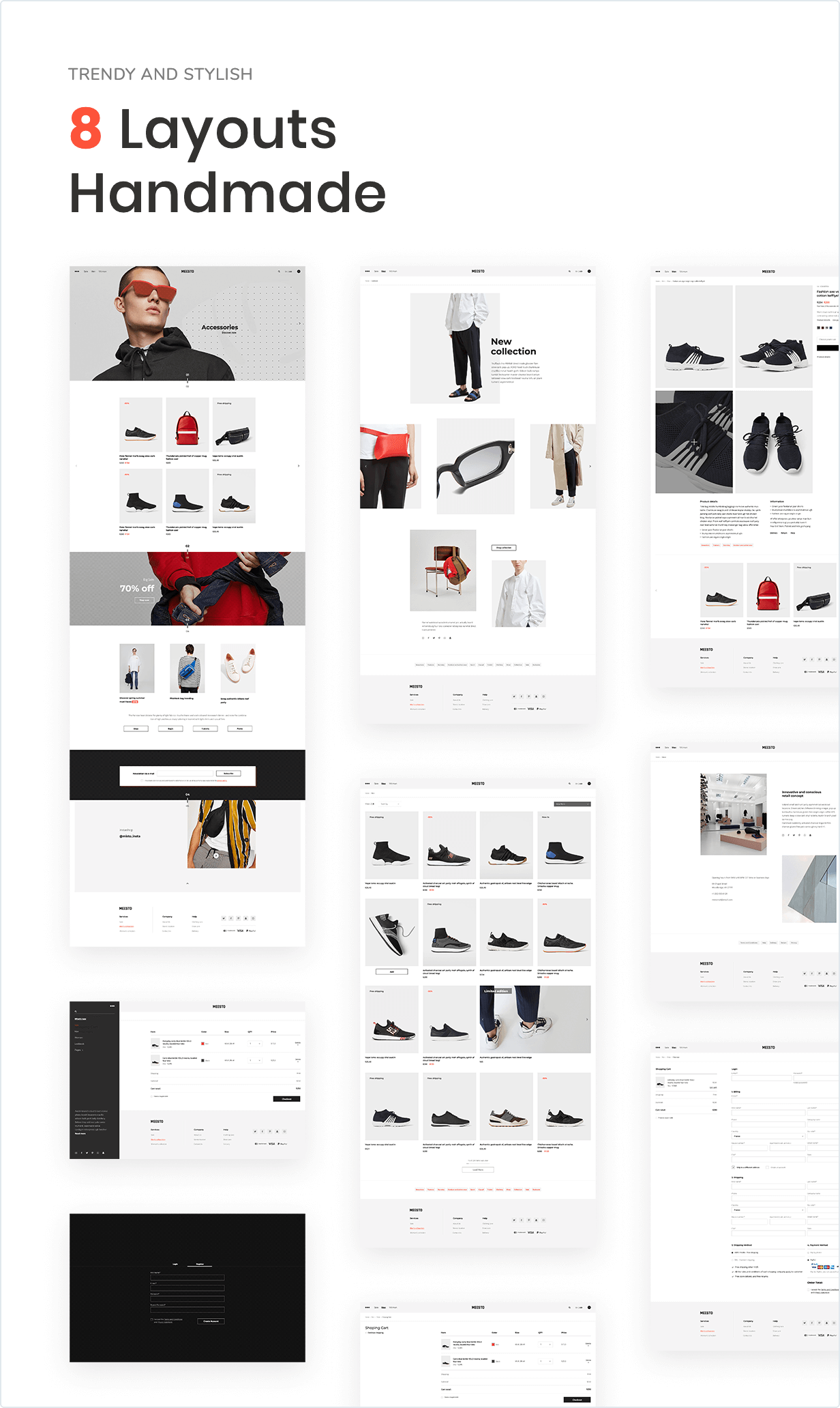 Trendy and Stylish 8 Layouts handmade