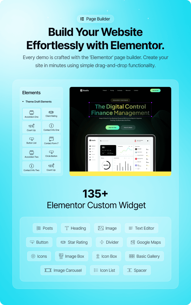 Aretiv Creative Portfolio Elementor Page Builder
