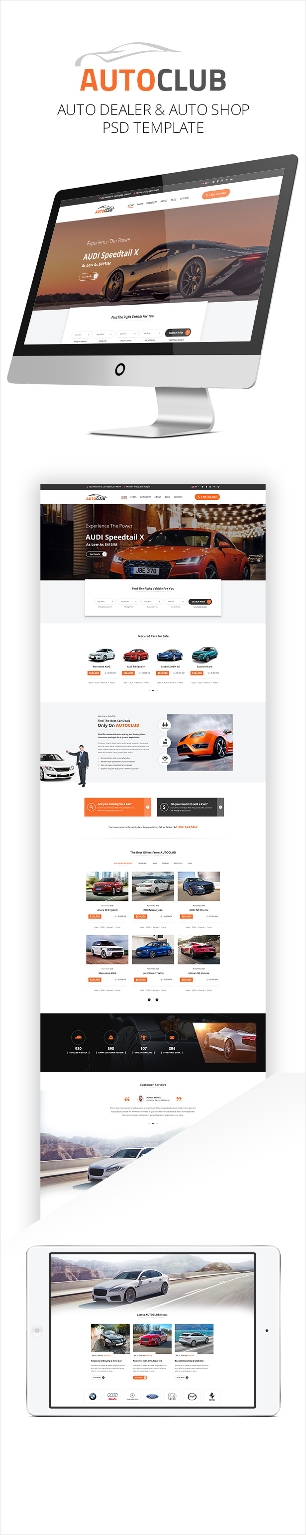Auto Club - Dealer PSD Template - 1