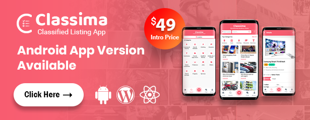 Classified ads Android Mobile App