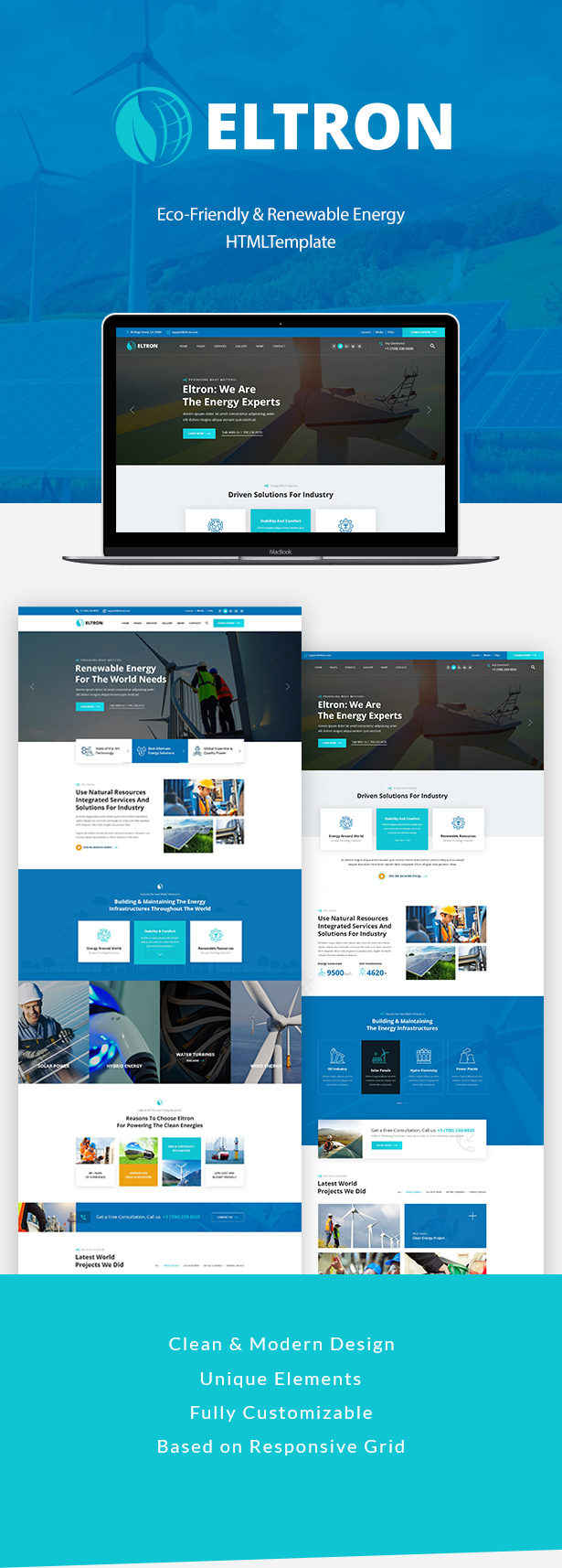 Eltron - Alternative Energy HTML Template - 1