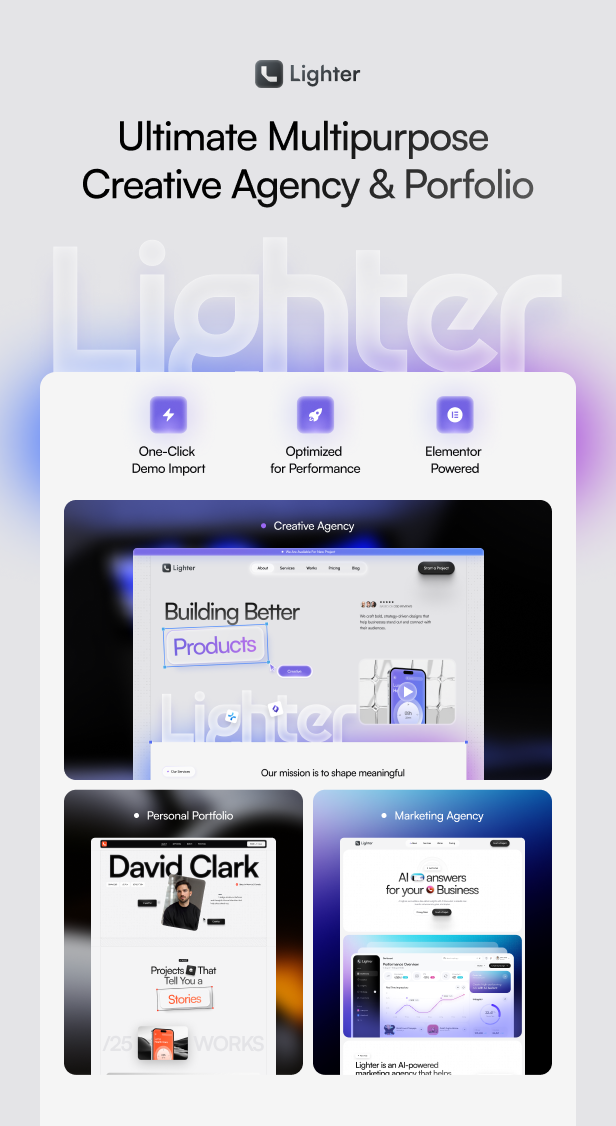 Lighter – Creative Agency & Portfolio WordPress Theme