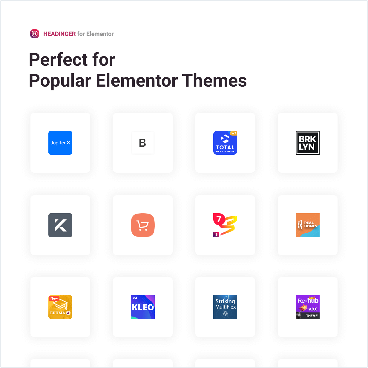 Headinger widgets Perfect for Poplar Elementor Themes