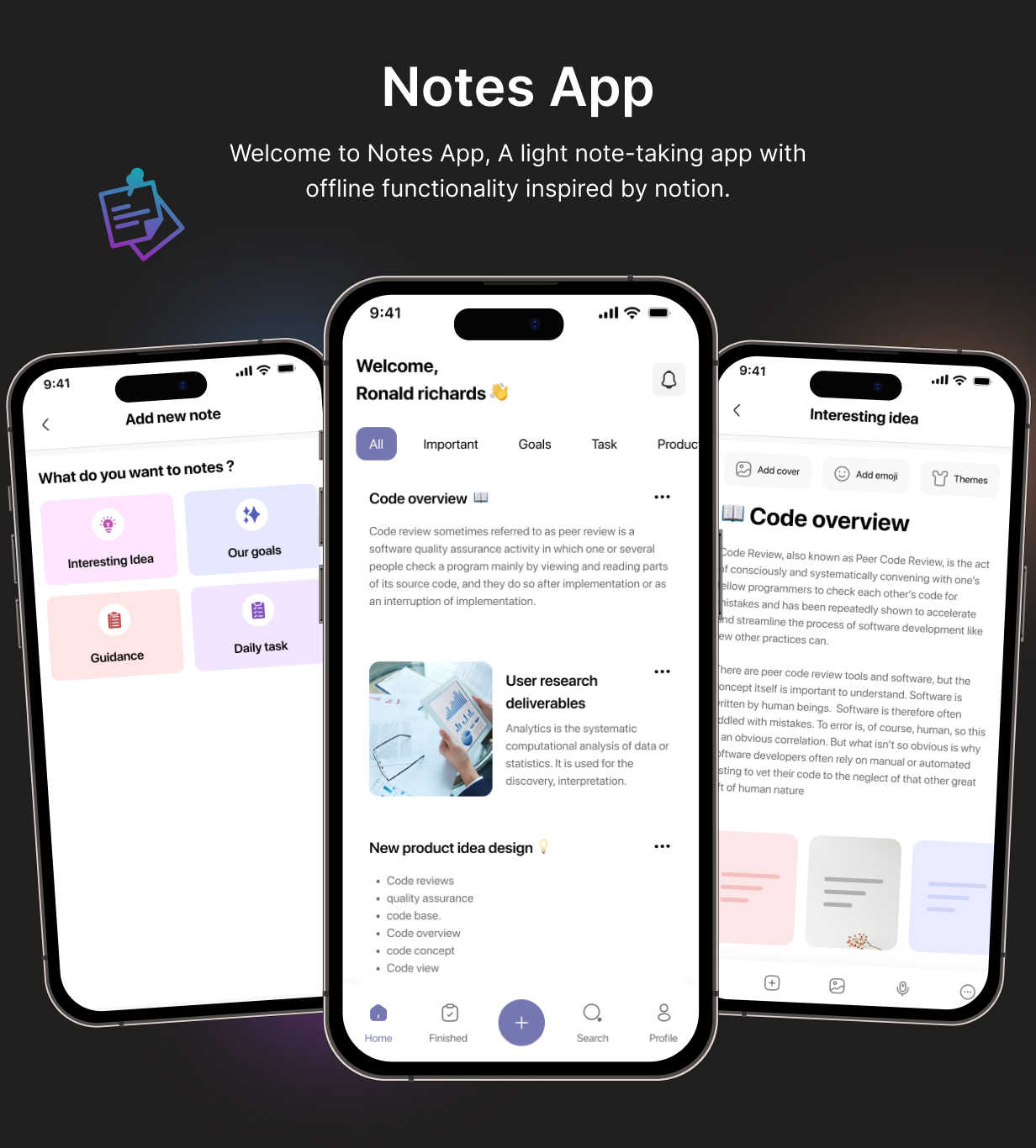 NoteEase template: Note-Taking App in Flutter (Android, iOS) | To-Do List - Schedule Planner App - 4