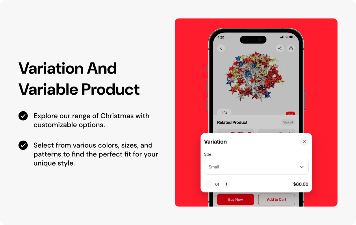 Chrismas Store App - E-commerce Store app in Flutter 3.x (Android, iOS) with WooCommerce Full App - 10