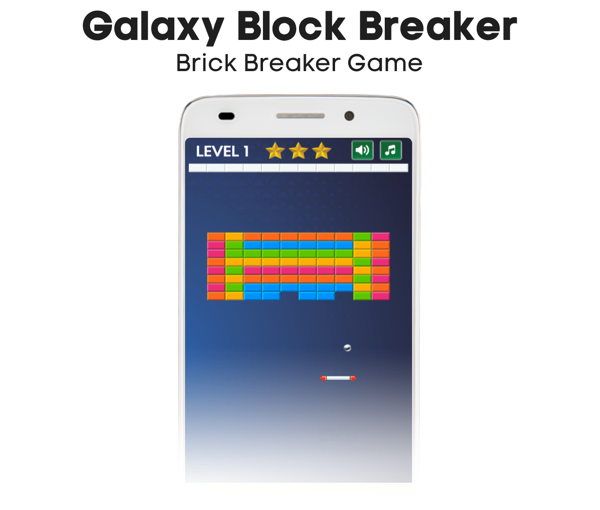 Galaxy Block Breaker - Brick Breaker Game Android Studio Project with AdMob  Ads + Ready to Publish by SEGADROID