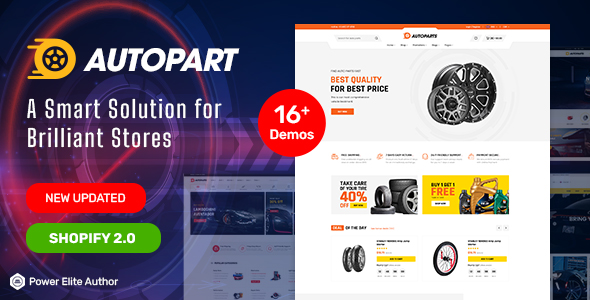 AutoParts – The Auto Parts, Tools, Equipments and Accessories Store Shopify Theme with Sections