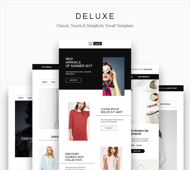 Deluxe Fashion Online Store Email Newsletter Template 10 Layout By Yemail