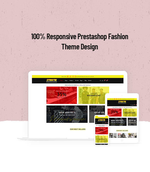 100% Responsive Prestashop Fashion Theme Design