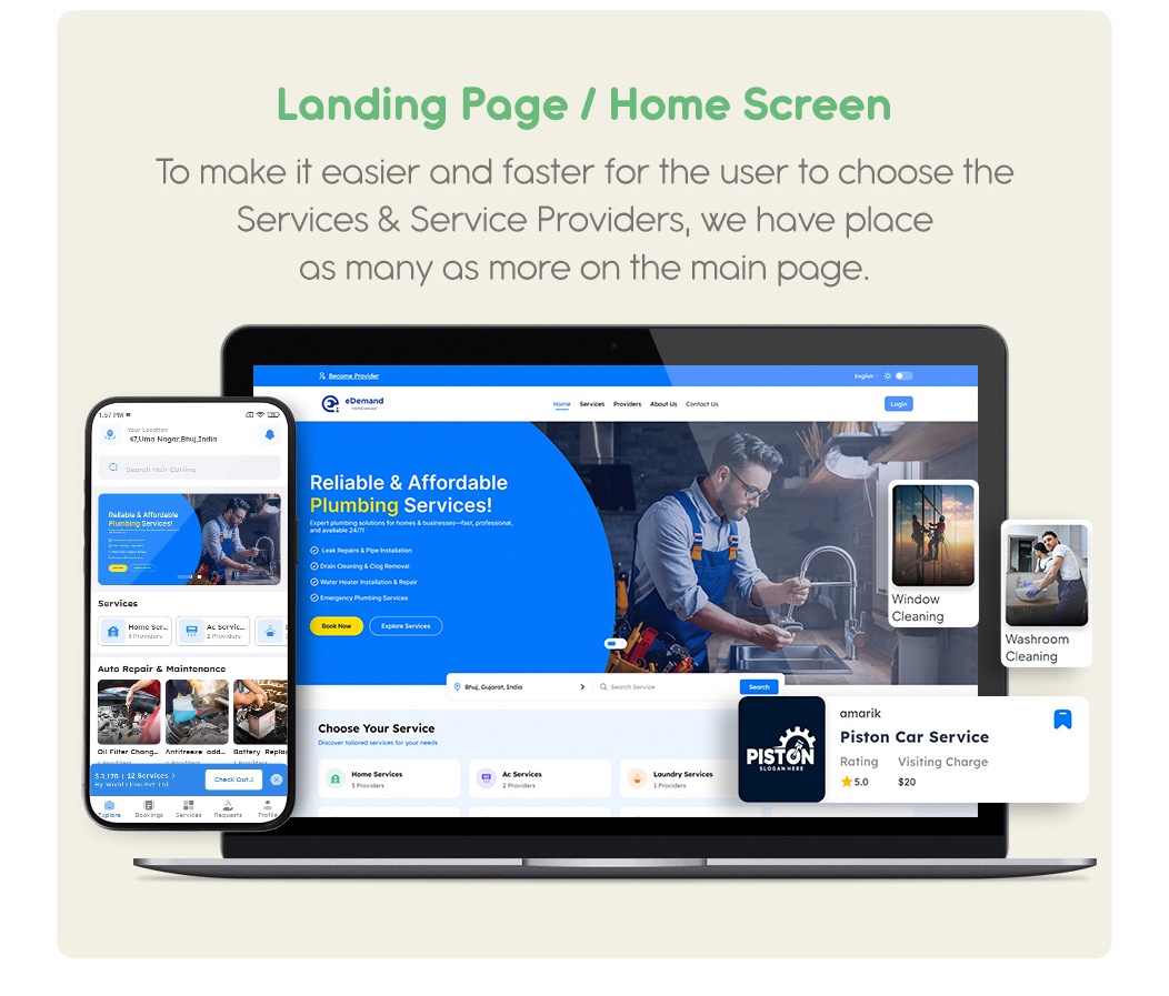 eDemand – Multi Vendor On-Demand Handyman Service App with Flutter & Web Version with PWA Support - 20