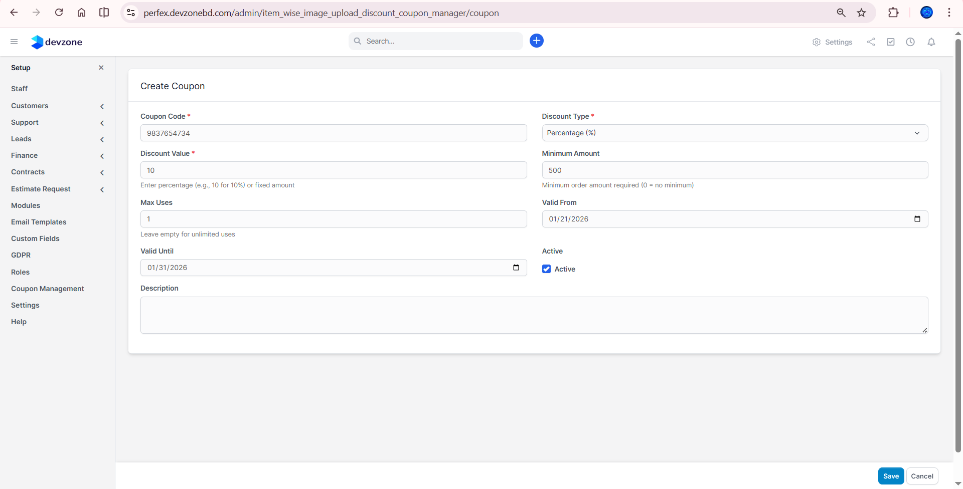 Item Wise Discount Module