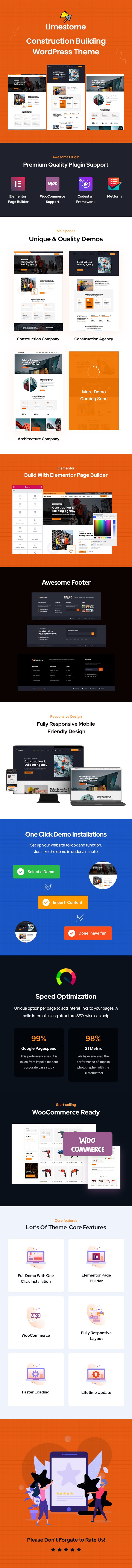 Limestone - Construction Building WordPress Theme - 1