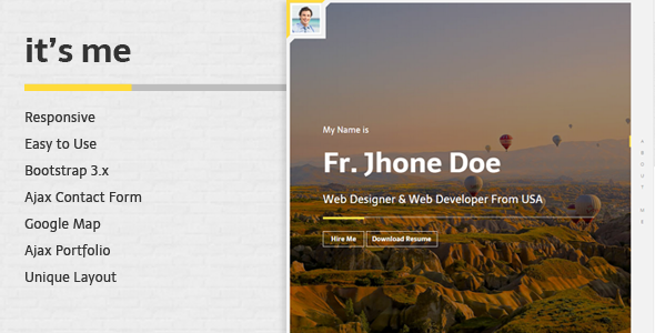 It's Me - Personal Resume and Portfolio