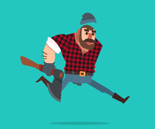 Lumberjack Spine 2D Flat Art Character - 1