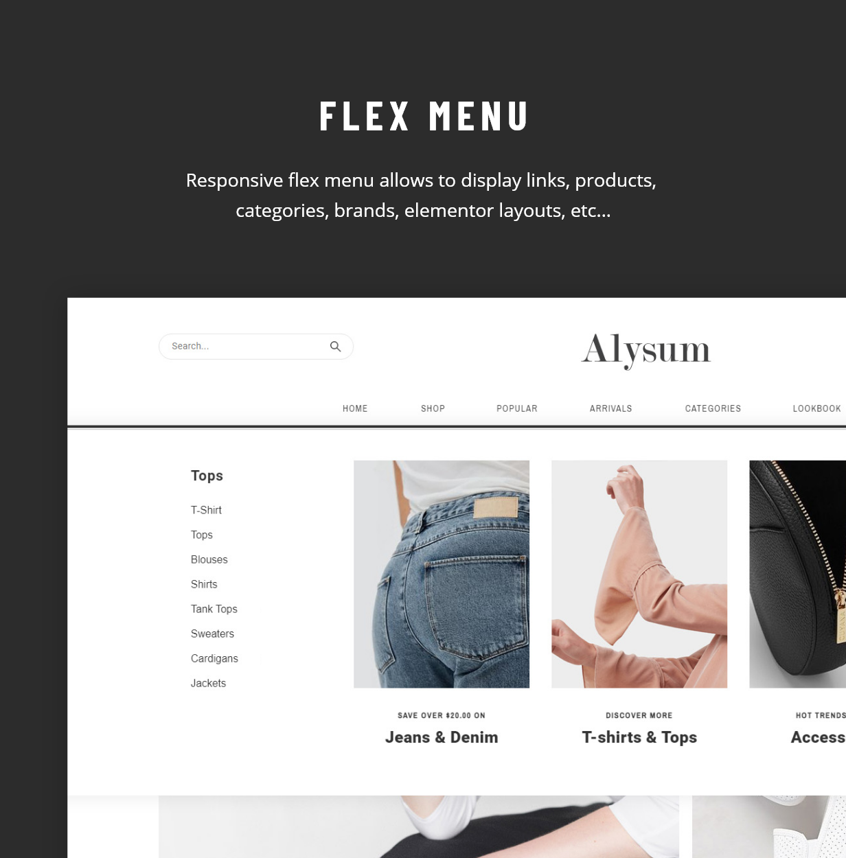 Menu of Premium Prestashop 9 AMP Theme