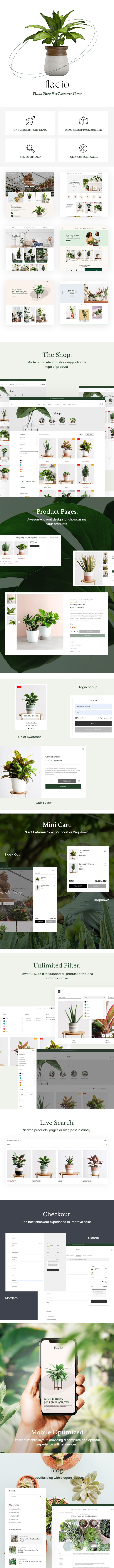 Plants Shop WooCommerce WordPress Theme Flacio Preview