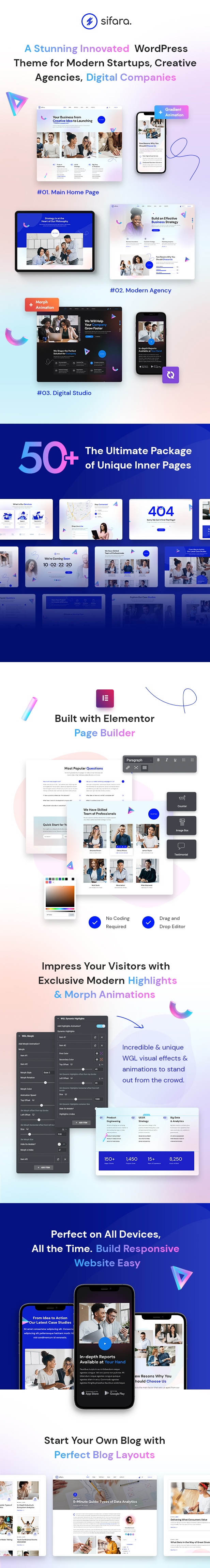Sifara - Startups & Agencies WordPress Theme - 1