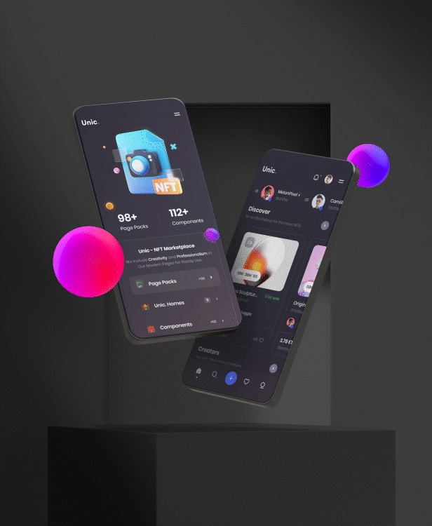 Unic – NFT Marketplace HTML Mobile Template - 15