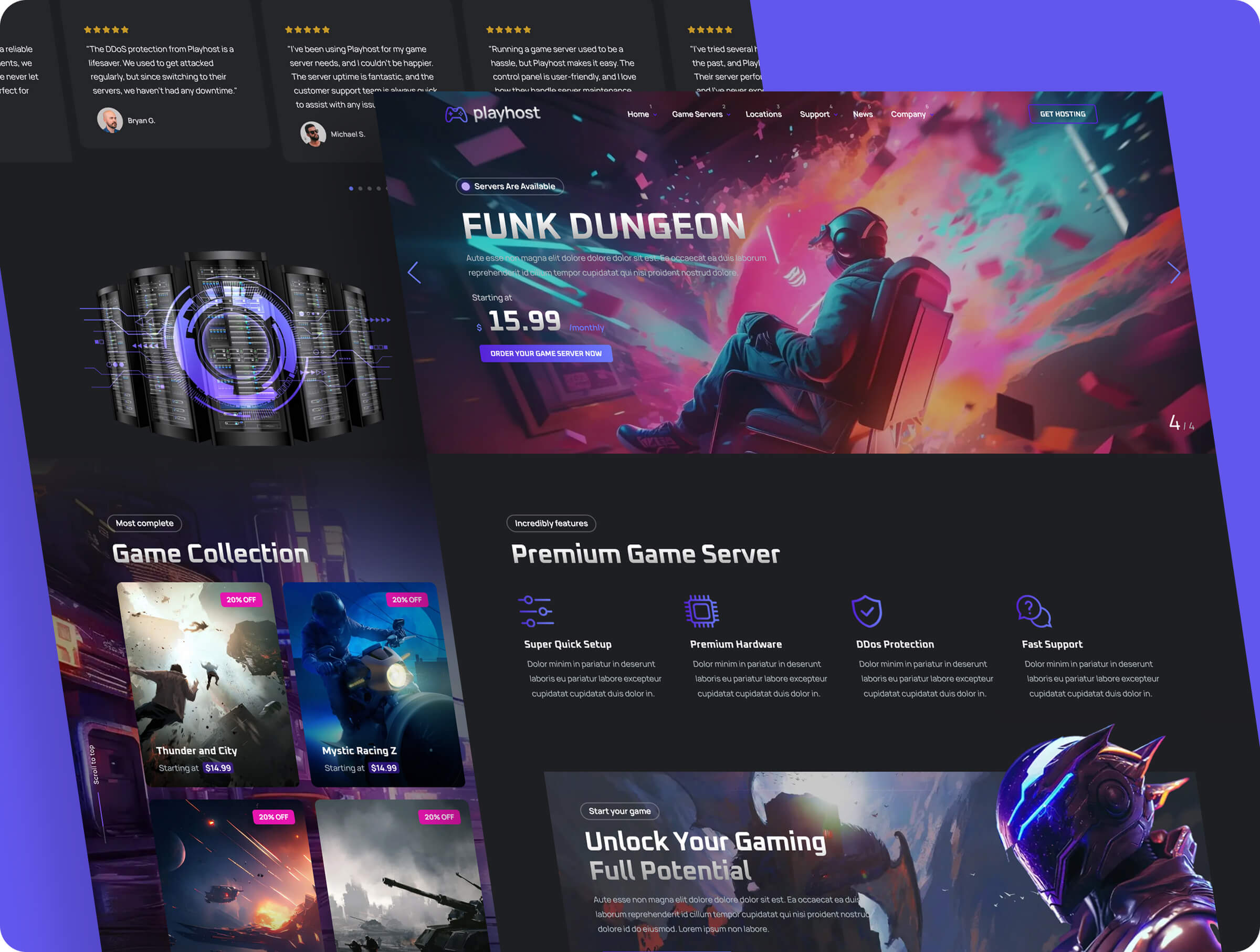Game Hosting Server Angular 19 Template - Playhost - 5