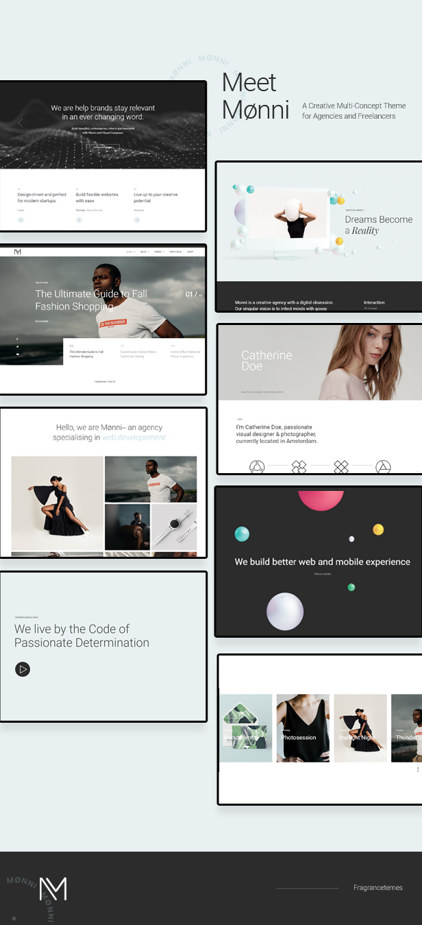 Monni - A Creative Multi-Concept Theme for Agencies and Freelancers - 1
