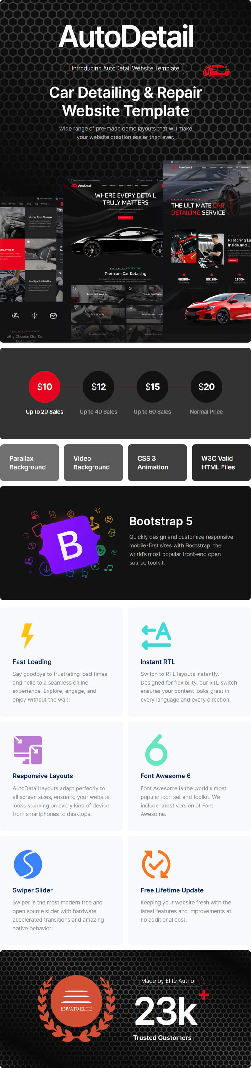 AutoDetail - Car Detailing, Shop & Repair HTML Template - 2