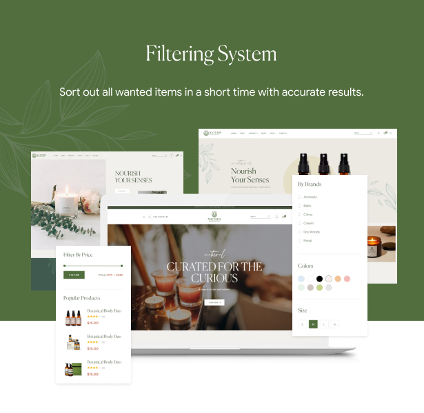 Naturis - Handmade WooCommerce WordPress Theme - Accurate Filtering System