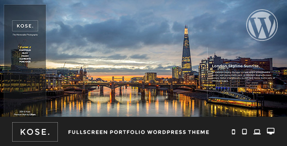 Kose - Fullscreen Portfolio WordPress Theme