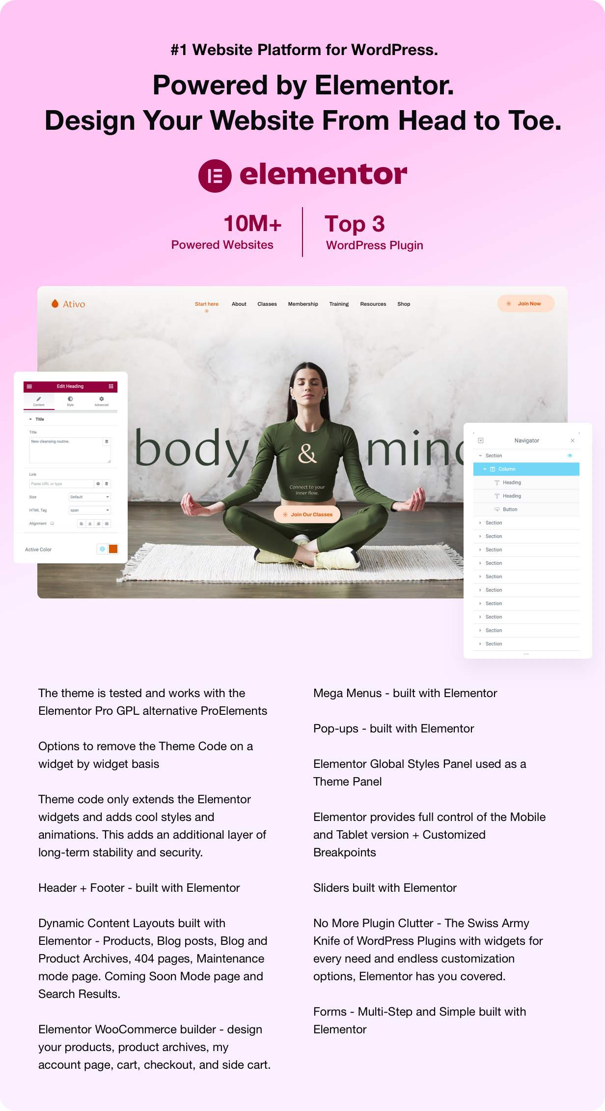 Ativo - Pilates Yoga WordPress Theme - 1