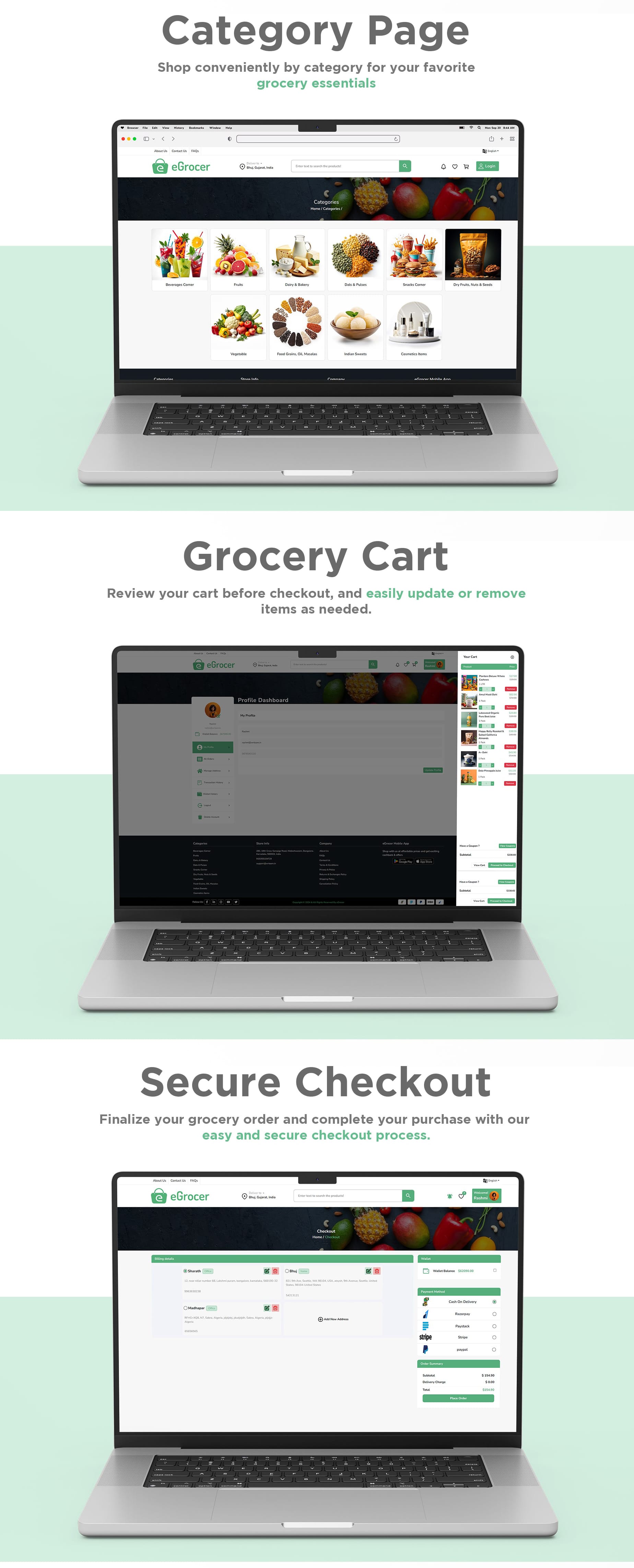 eGrocer - Online Multi Vendor Grocery Store, eCommerce Flutter Full App | Admin Panel | Web Version - 24
