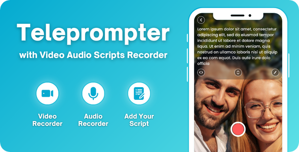 Teleprompter with Video Audio Scripts Recorder