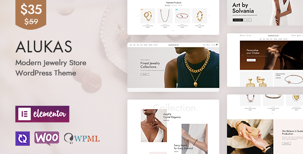 Alukas - Modern Jewelry Store WordPress Theme