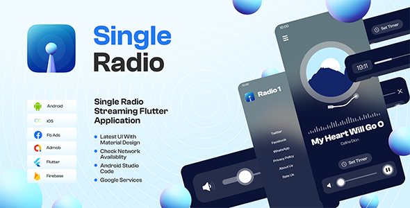 Single Radio Station- Flutter Full App - 10