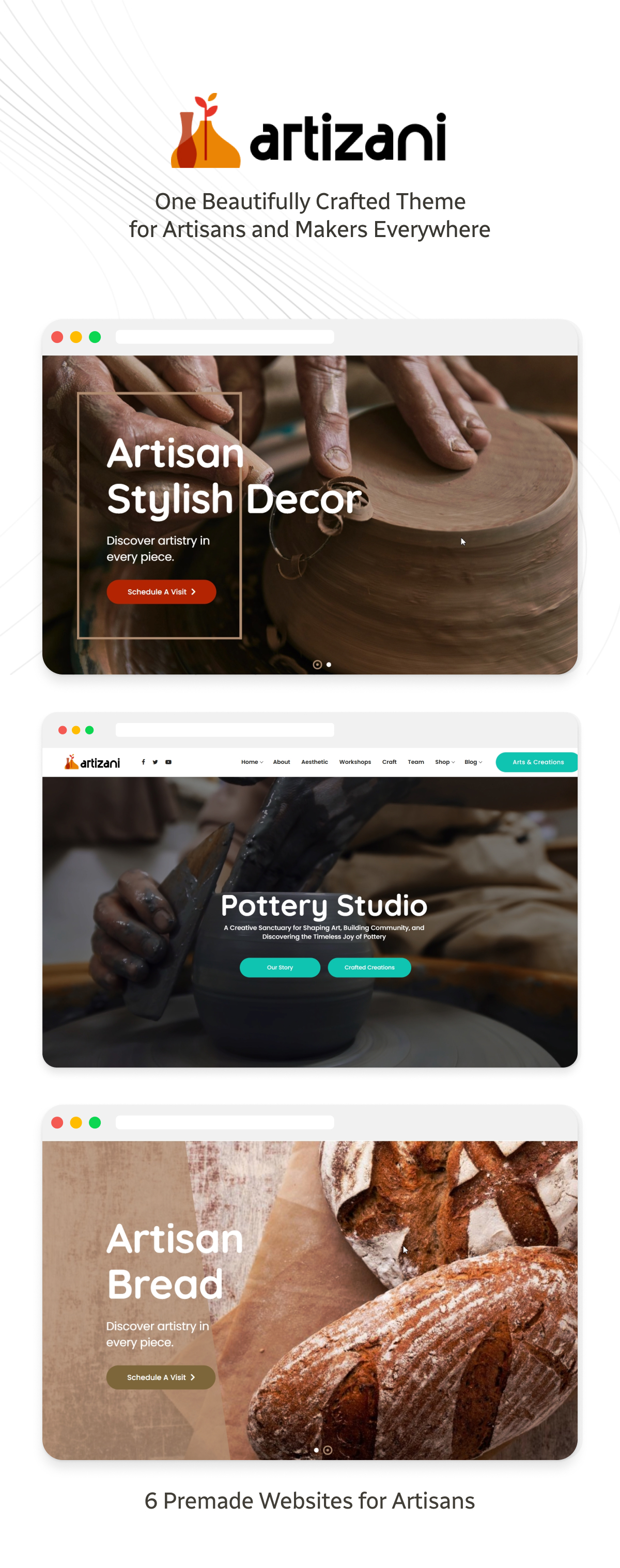 Artizani - The Ultimate WordPress Theme for Artisans and Handcrafters