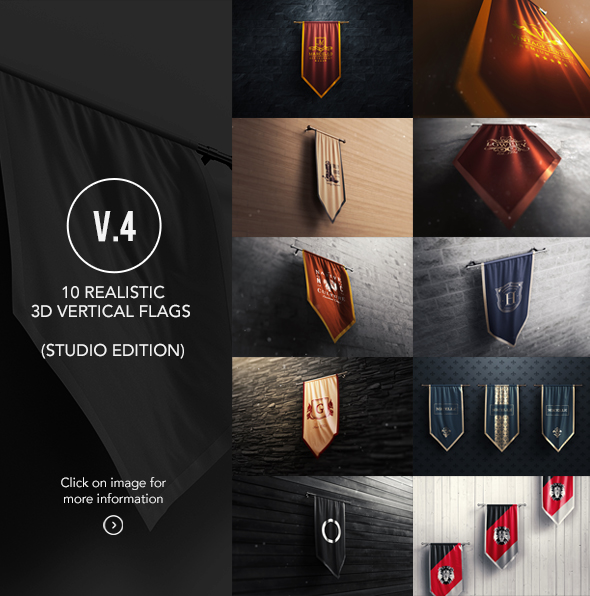 3D Flag Bundle Mock-up - 4