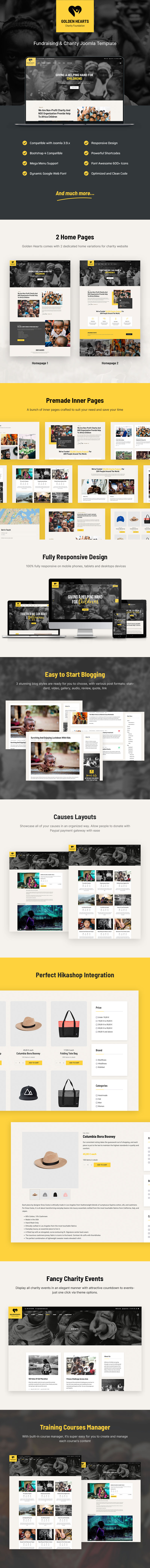 Golden Hearts | Fundraising & Charity Joomla 5 Template