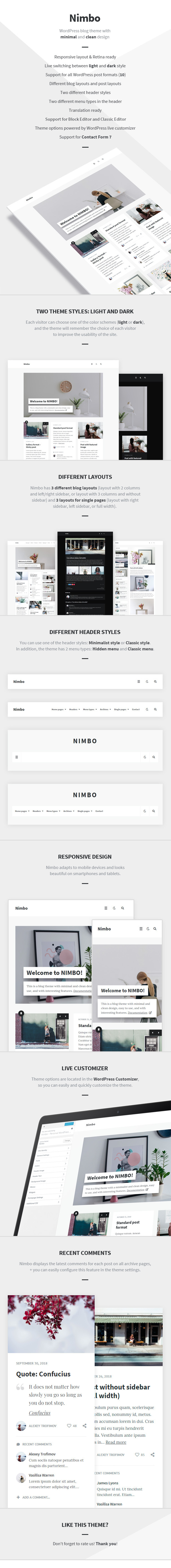 Nimbo WordPress Theme - Features