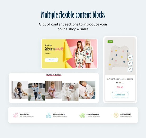 Multiple flexible content blocks