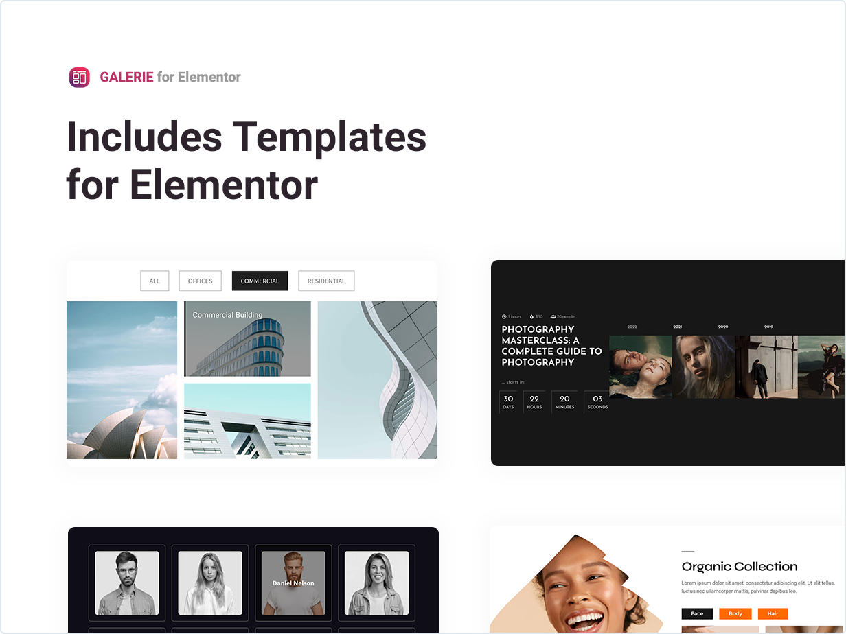 Includes Templates for Elementor