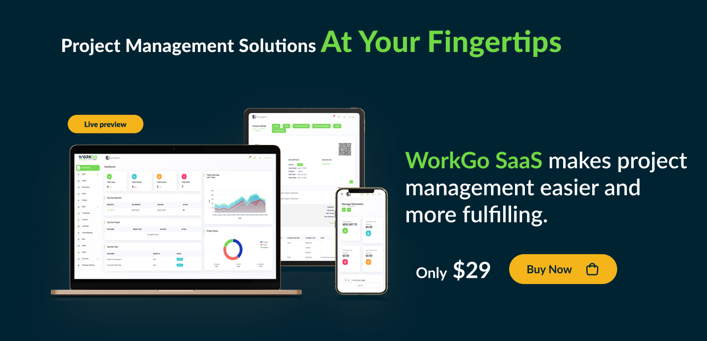 WorkGo SaaS - Lead and Project Management Tool - 6