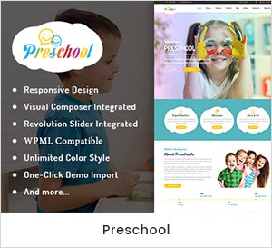 Preschool - Nurseries Kindergarten and School WordPress Theme