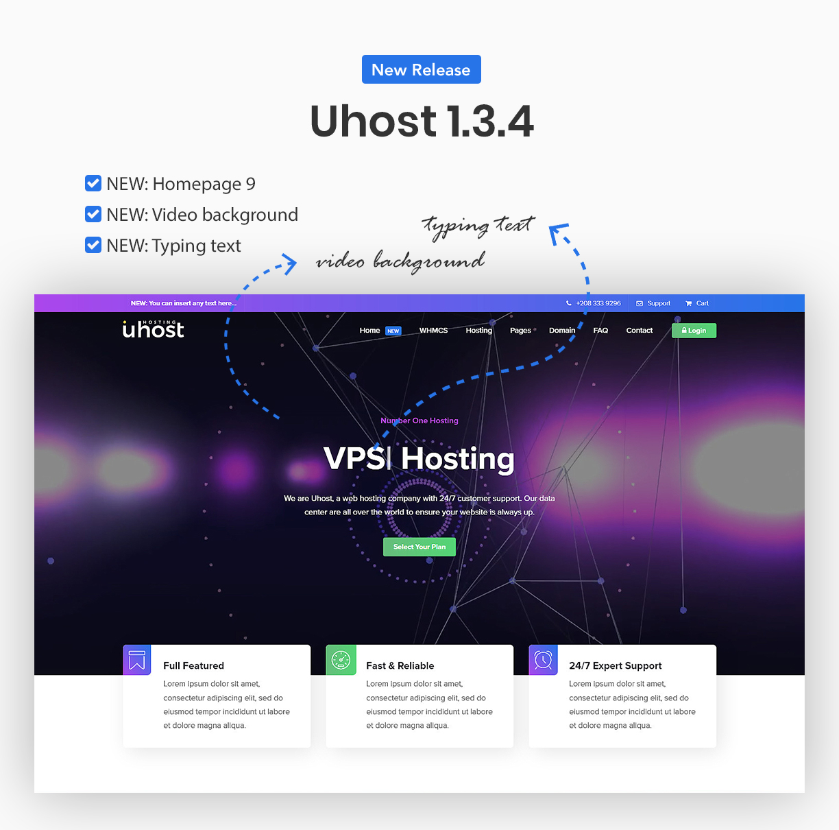web hosting with whmcs template