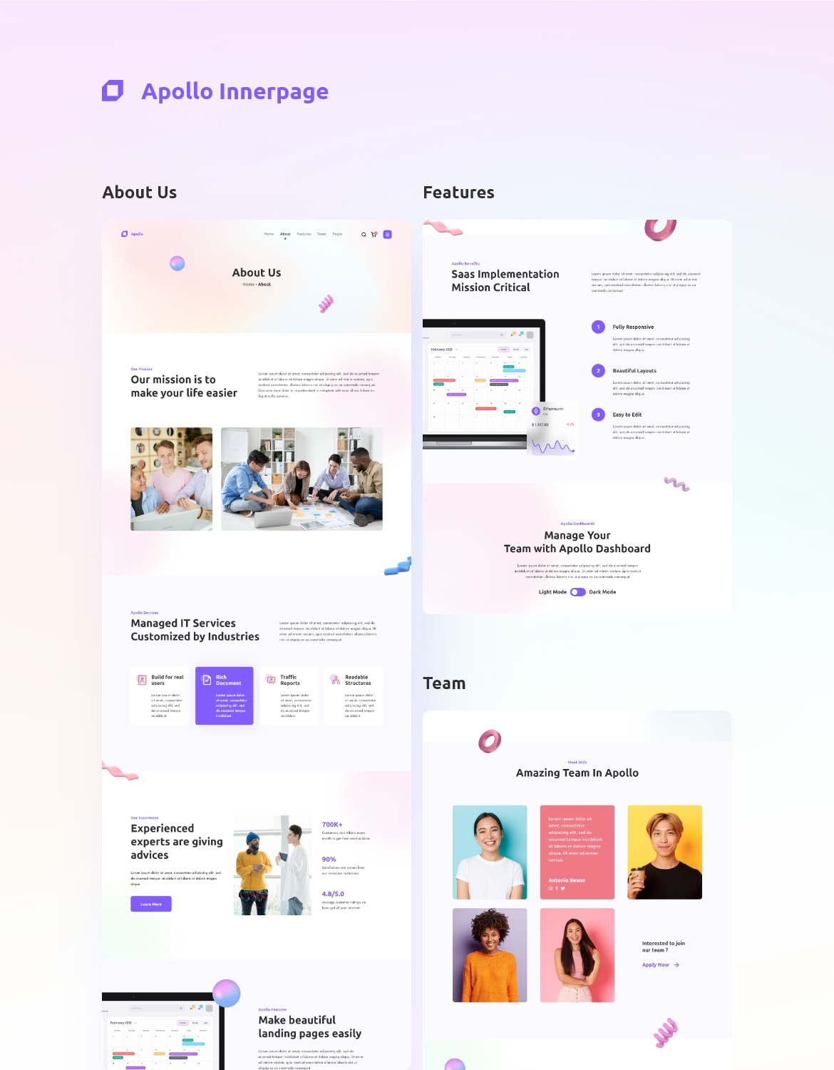 Apollo - Startup SaaS Template - 2