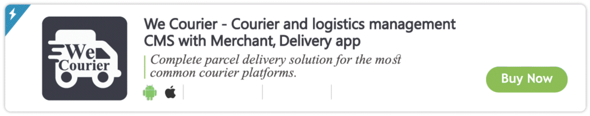 We Courier SAAS - Multi-Tenancy courier and logistics management - merchant, delivery app with admin - 1