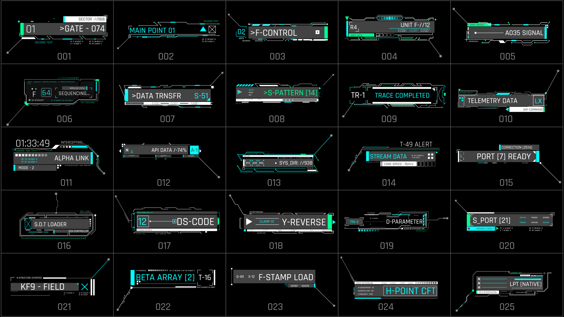 Ultimate HUD Library For Premiere Pro - 52