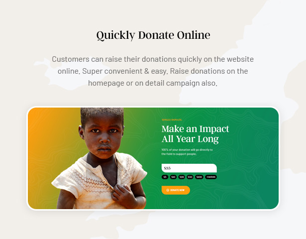 Gainlove Nonprofit WordPress Theme - Donate Online