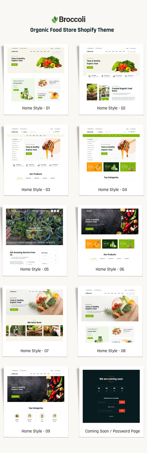 Broccoli - Organic Food Store Shopify Theme