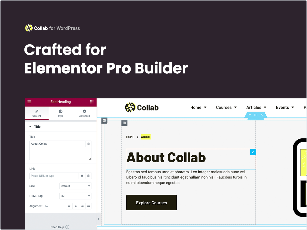 Crafted for Elementor Builder