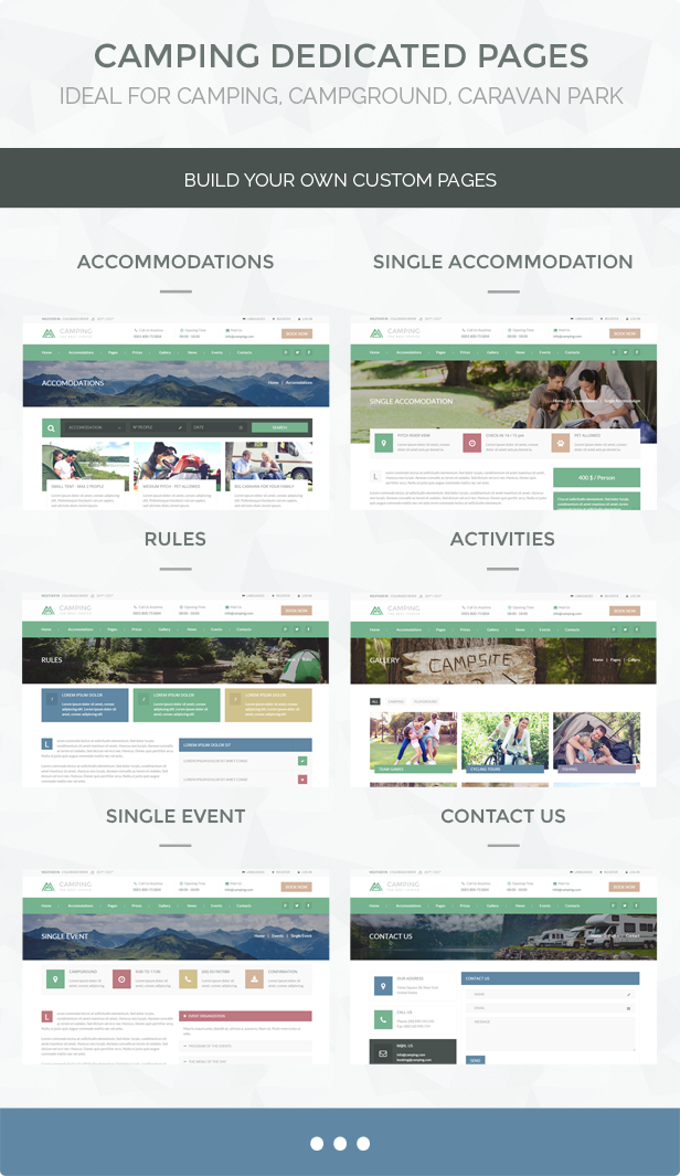 Camping Village - Campground Caravan Accommodation HTML Template - 4